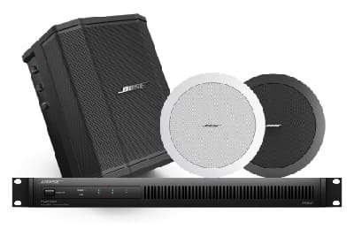 BOSE venta de bocinas, amplificadores, mezcladoras, procesadores audio