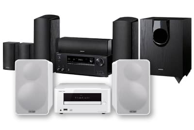 Onkyo venta de bocinas, subwoofers, receptores de audio, amplificador