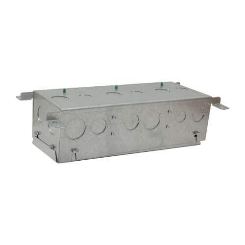 Wiremold 880s3 caja metalica rectangular de piso de 3 gangs.