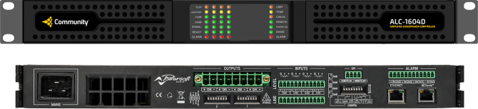 Biamp Community ALC-1604D Amplificador de poder de 4 canales x 1600w