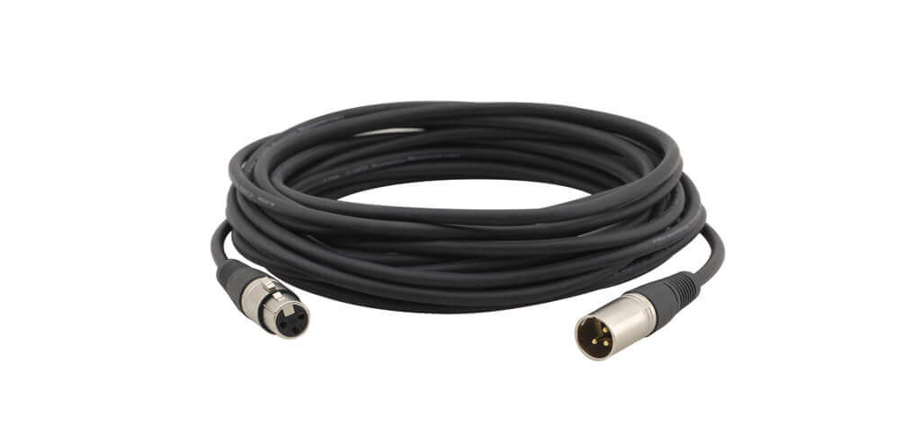 Kramer c-Xlqm/xlqf-100, suministro e instalación premier series xlr male to xlr female 16awg cable