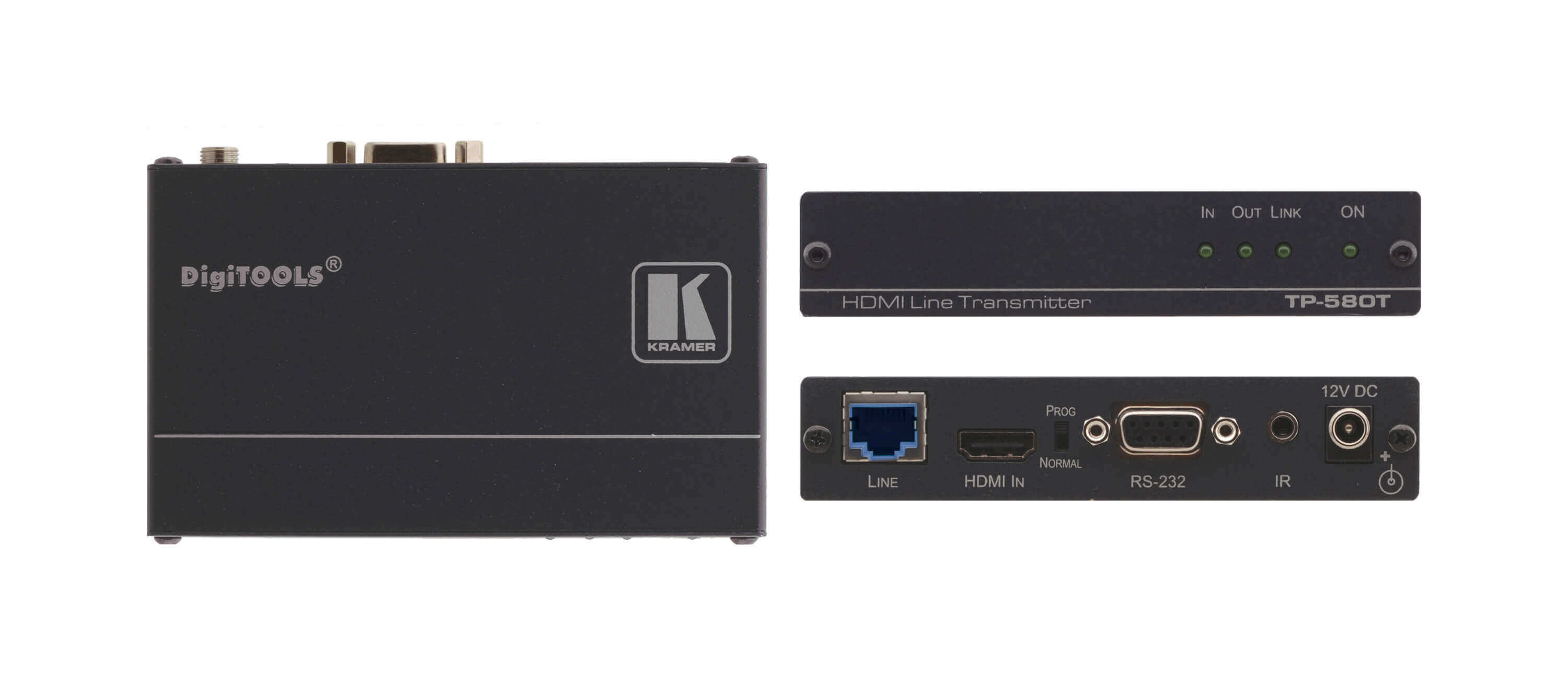 Kramer tp-580t extensor de par trenzado hdmi, bidireccional rs-232