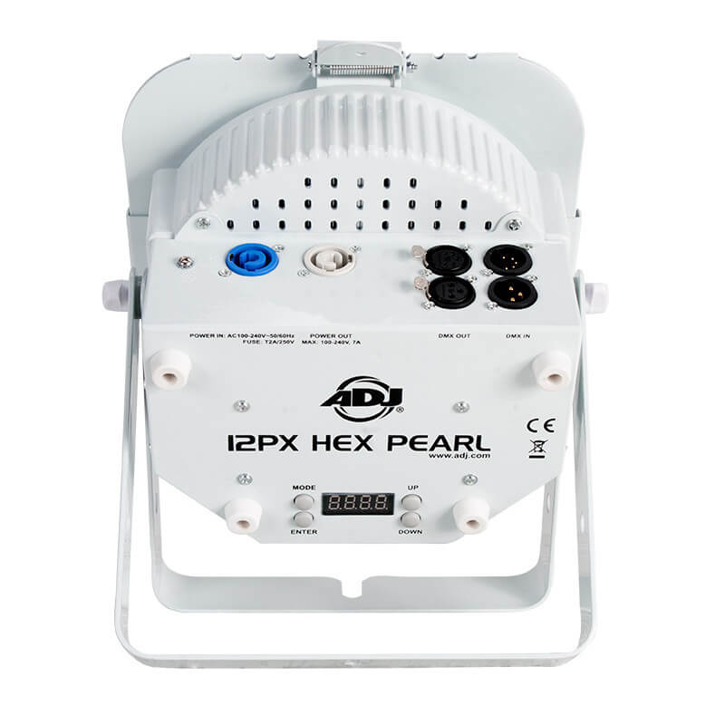 Adj 12px hex pearl luminaria tipo par con 12 leds de 12w rgbaw+ uv