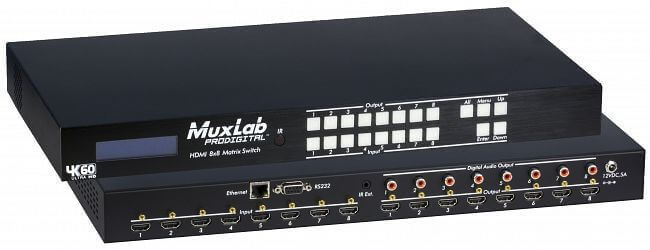 Muxlab 500443 commutador de matriz hdmi 8X8