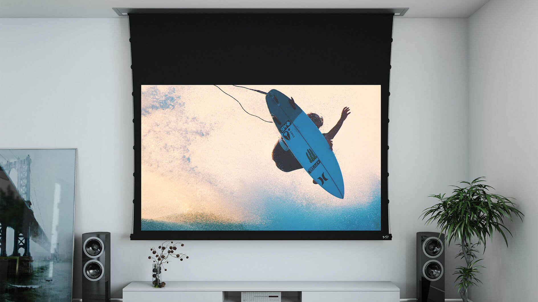 Screen Inovation Screen innovations 5tmex200sl8 pantalla de proyeccion eléctrico 200 pulgadas 2.4 m x 4.4 m(16: 9)