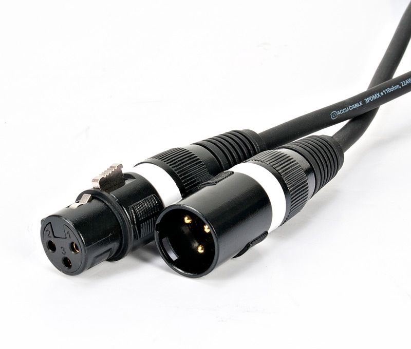 Adj ac3pdmx50 cable dmx de 15m de 3 pin