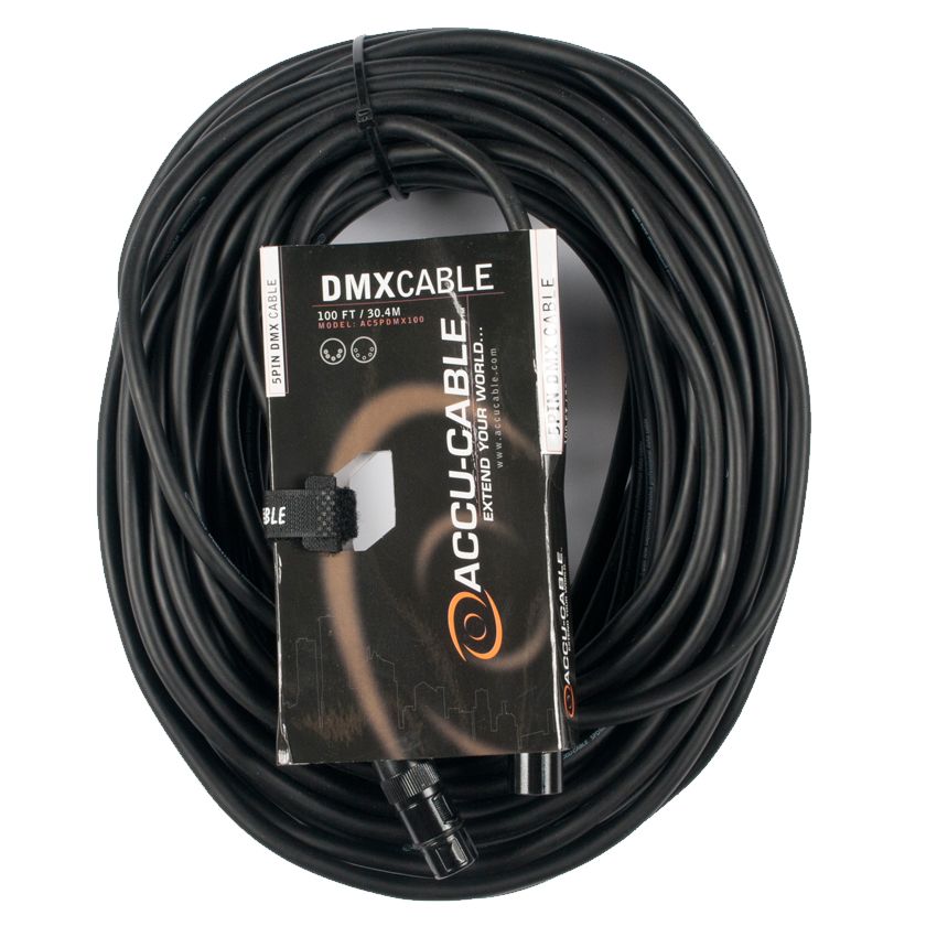 Adj ac5pdmx100 cable dmx de 30m de 5 pin