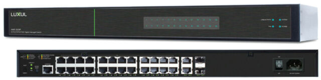 Luxul ams-2624p switch administrado gigabit l2 / l3 de 26 puertos