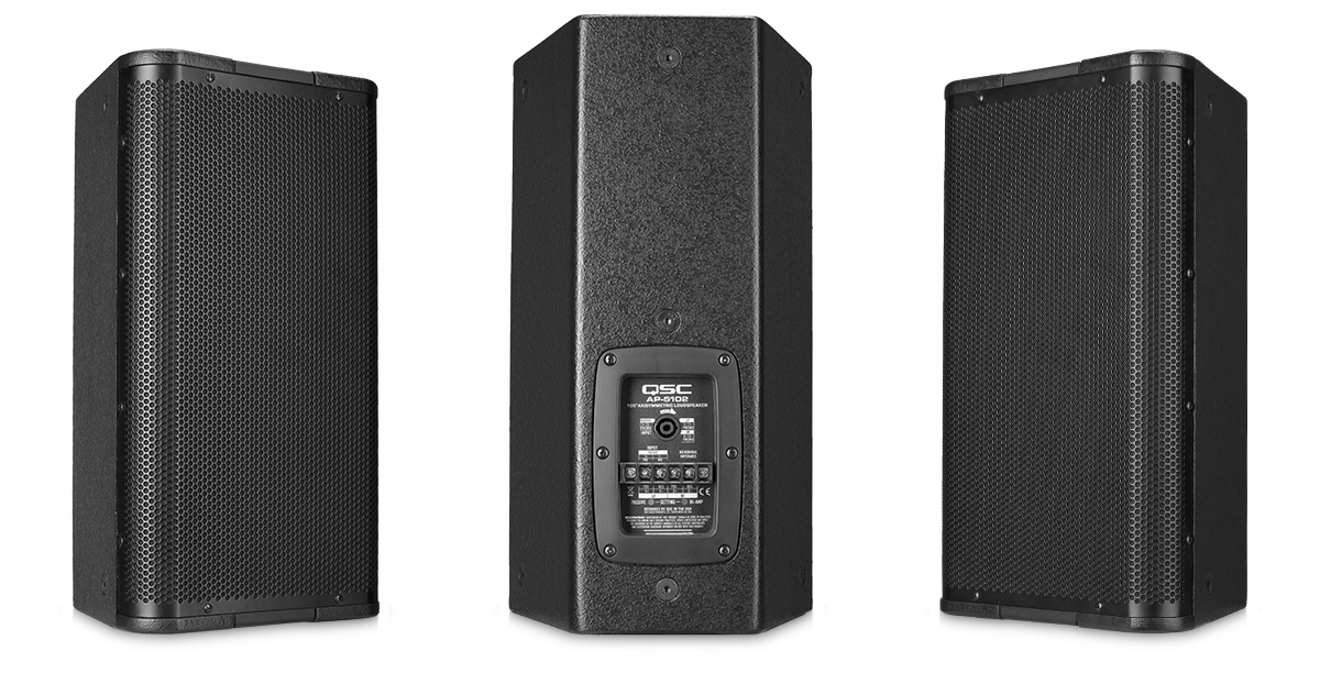 Qsc ap-5102-Bk bocina trapezoidal de 10 pulgadas de 450w