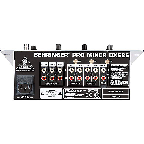 Behringer dx626 mezcladora para dj de 3 canales