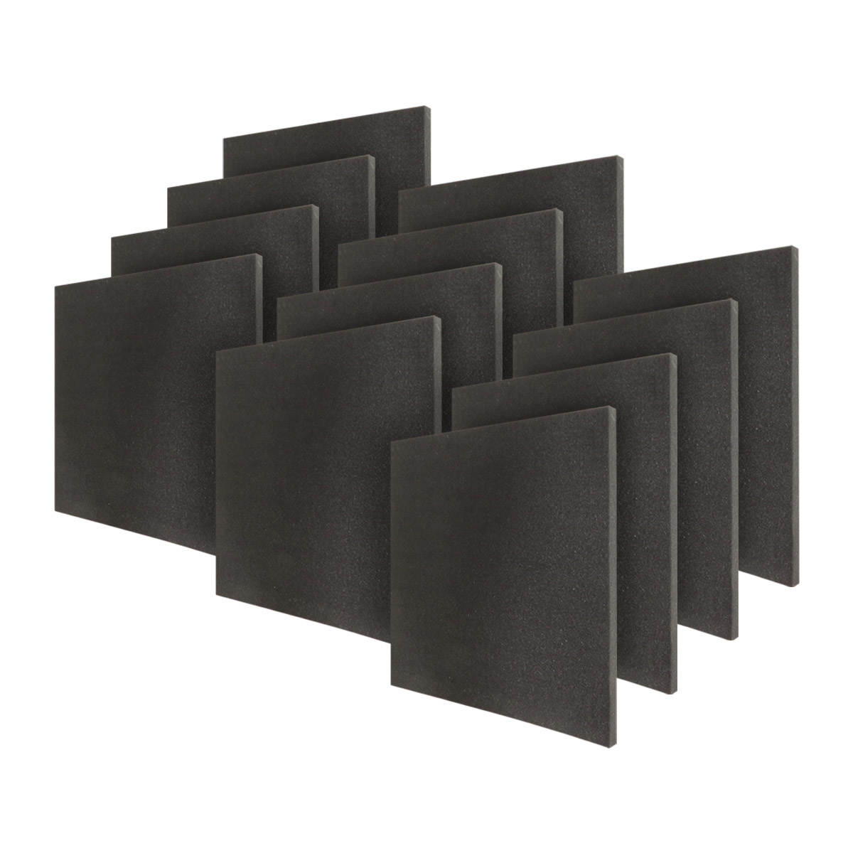 Professional acoustic panel eal2-Sxt12 espuma acústica esponja lisa sala tv kit 12 pzas 30x30x5cm