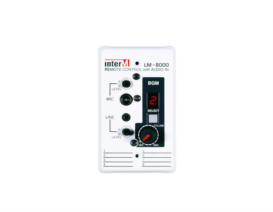 Inter m lm-8000 control remoto montado en pared