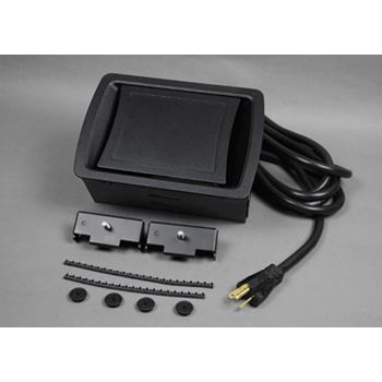 Wiremold kc10rt8 caja para escritorio con tapa lisa color negro
