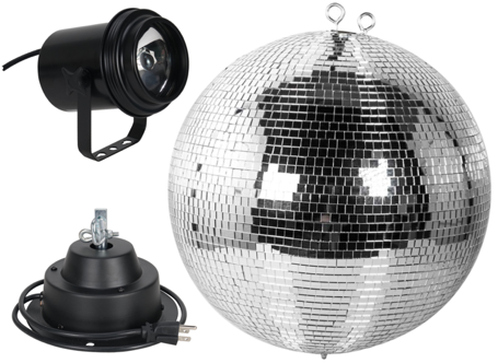 Adj m-600l paquete con esfera de 16 pulgadas con motor y luminaria