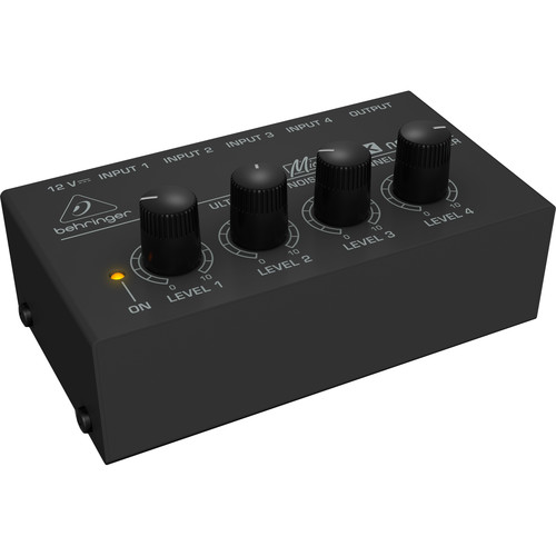 Behringer mx400 mezcladora de línea de 4 canales, nivel de ruido ultra bajo, sonido de alta calidad