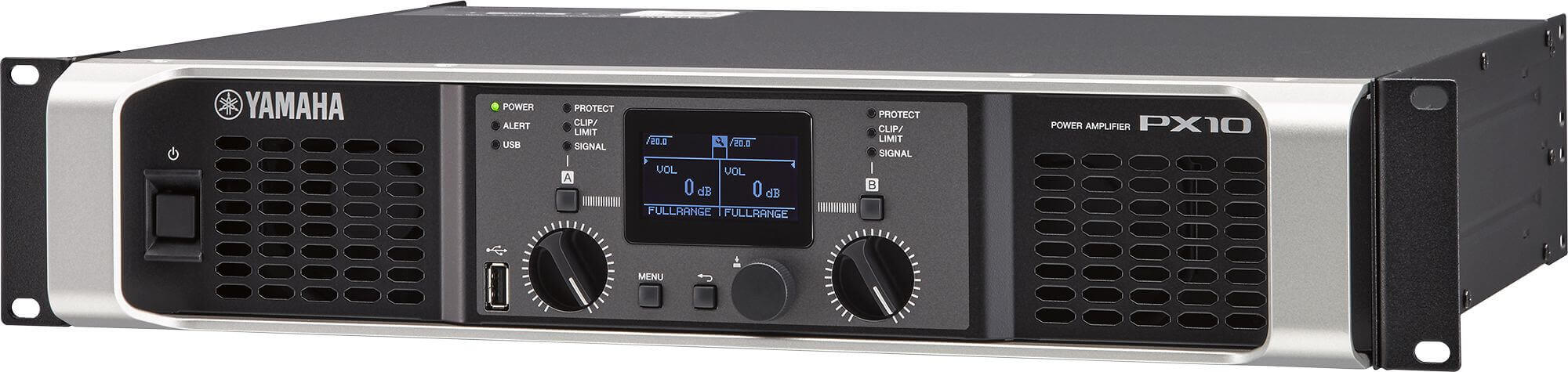 Yamaha px10 amplificador de poder de 2 canales y 1000 watts por canal a 8 ohms