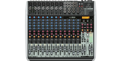 Behringer qx2222usb mezcladora de 22 entradas y 2/2 buses, ruido ultra bajo y alto headroom