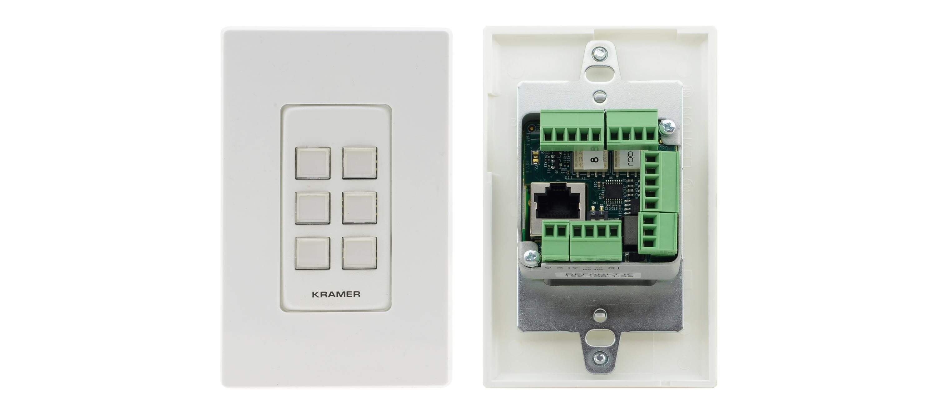 Kramer rc-306 botonera de control de 6 botones poe con puertos i/o