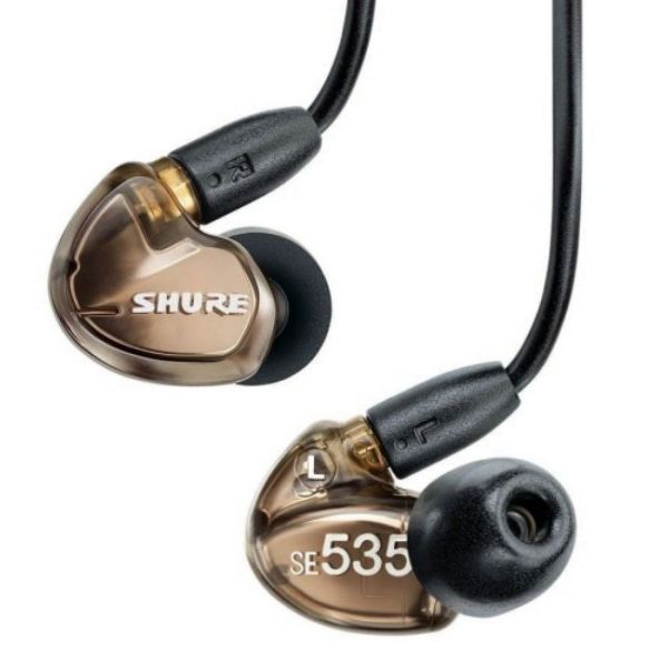 Shure general Shure se535 audífonos sound isolasting, 3 micro-Driver disponibles en color plateado y transparentes