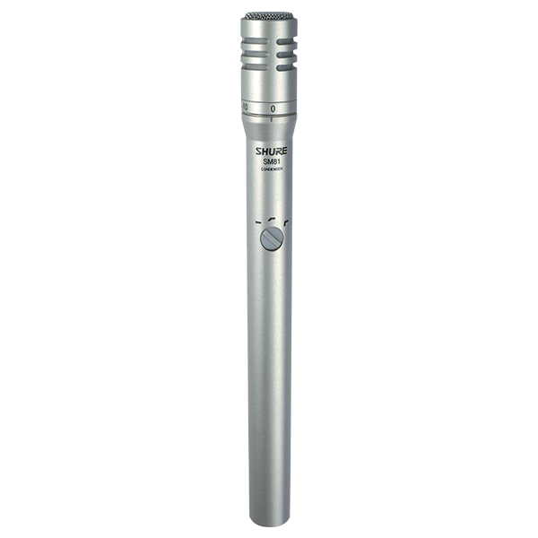 Shure general Shure sm81-Lc micrófono para instrumentos, cardioide, recto, aluminio, atenuador