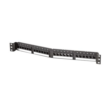 Ortronics spa6u24 patch panel de 24 puertos angulado cat6 de 1ur techchoice