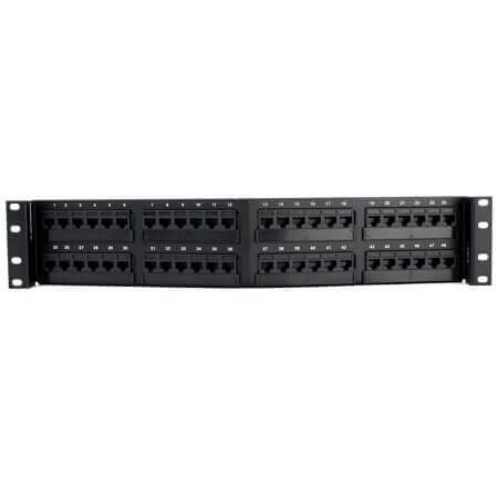 Ortronics spa6u48 patch panel de 48 puertos angulado cat6 de 2ur techchoice