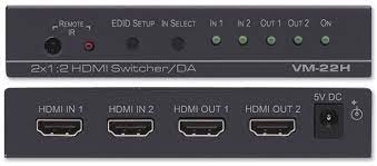 Kramer vm-22h distribuidor amplificador compacto conmutable 2x1:2 hdmi