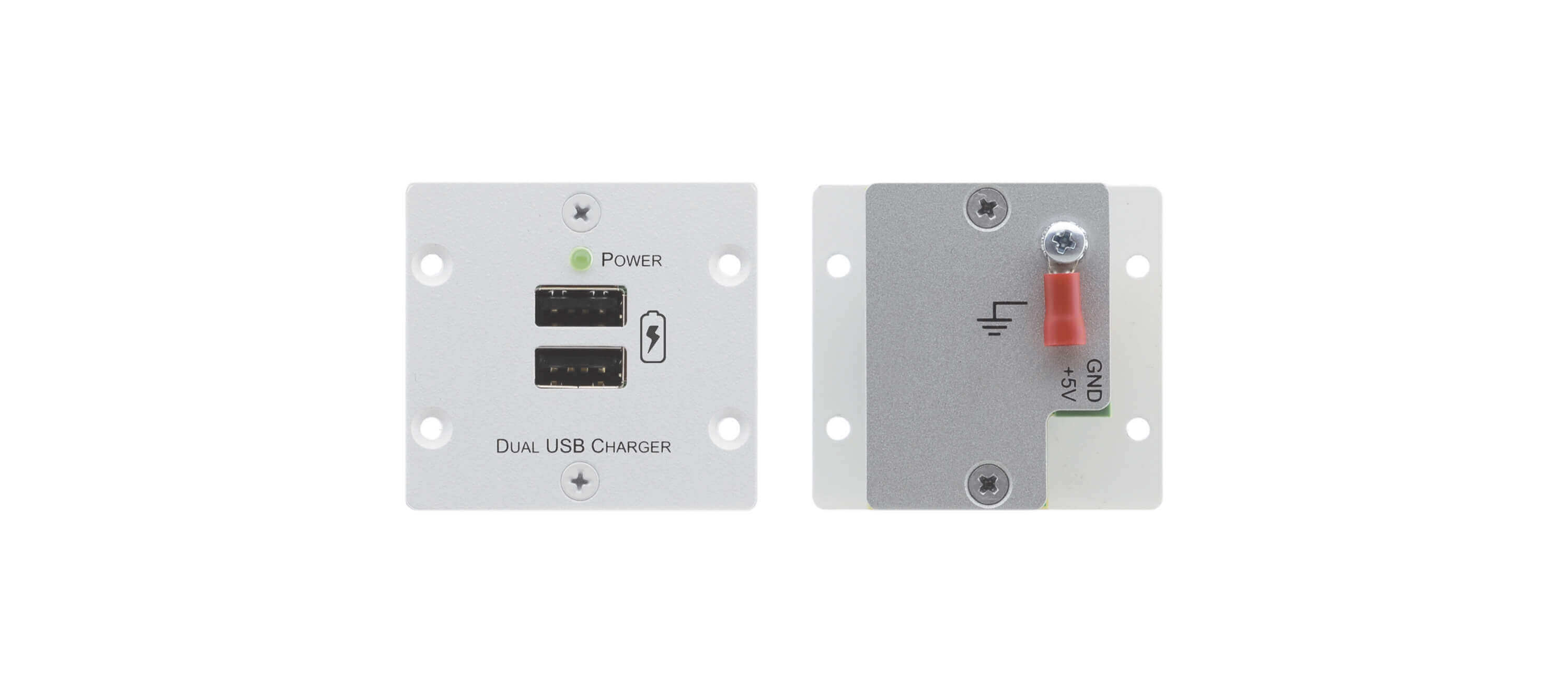 Kramer w-2uc wall plate de inserción cargador con doble usb