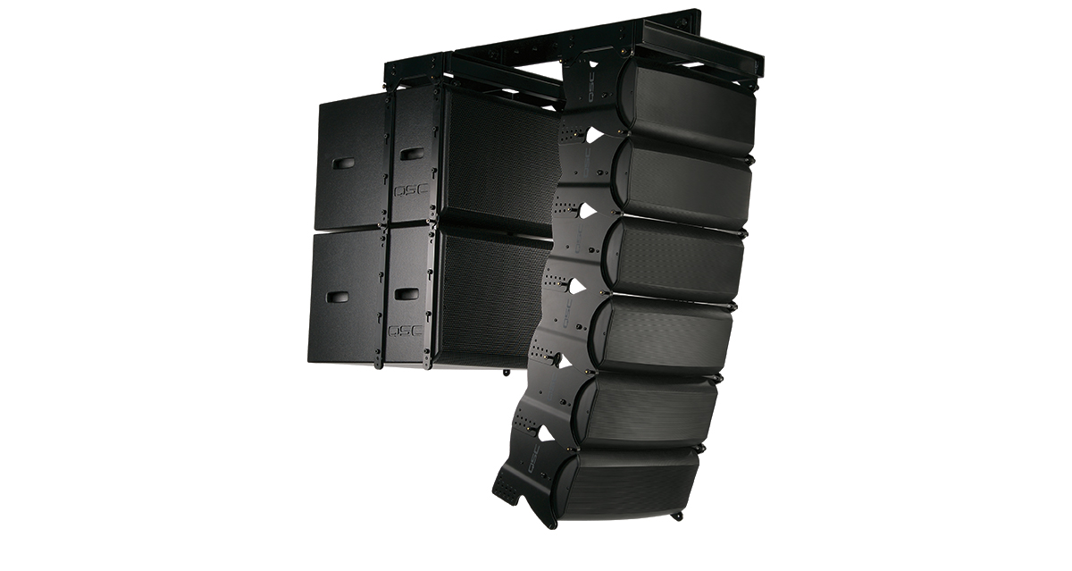 Qsc wl2082-I-Bk sistema de line array de 3 vías, 8 pulgadas, 200w