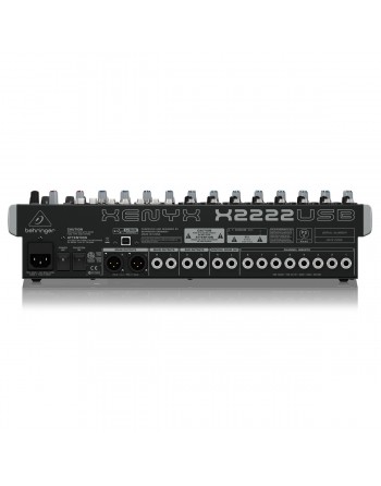 Behringer x2222usb mezcladora analógica premium de 22 entradas y 2/2 bus con interfaz usb/audio