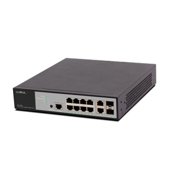 Luxul xms-1208P switch de montaje en rack frontal de 12 puertos / 8 poe +