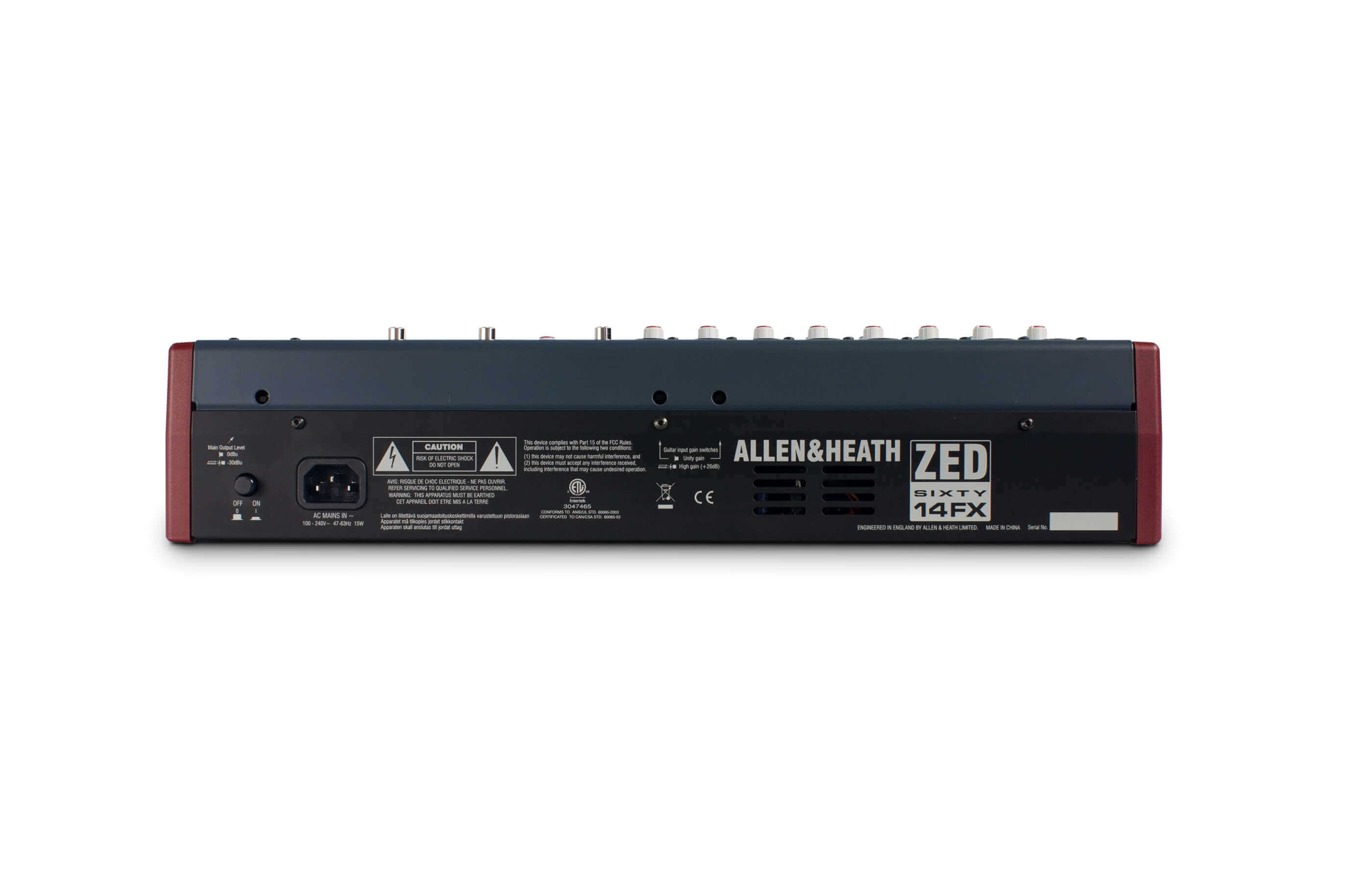 Allen   Health Allen&heath zed60-14fx mezcladora analógica de 8 canales y 12 entradas.