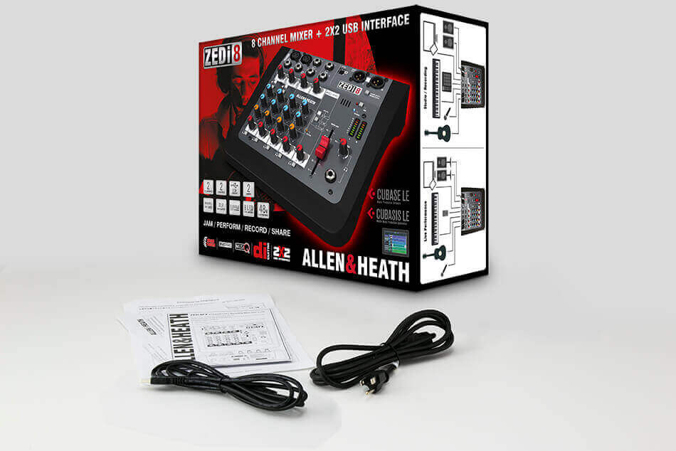 Allen   Health Allen&heath zedi-8 mezcladora analógica de 8 canales y 6 entradas.