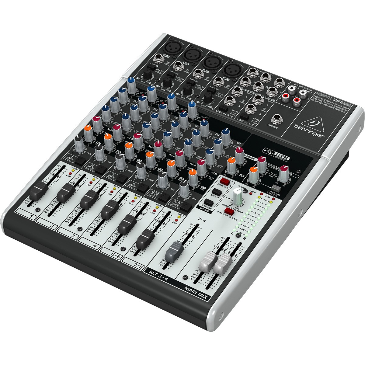 Behringer 1204usb mezcladora de 12 canales 2/2 buses