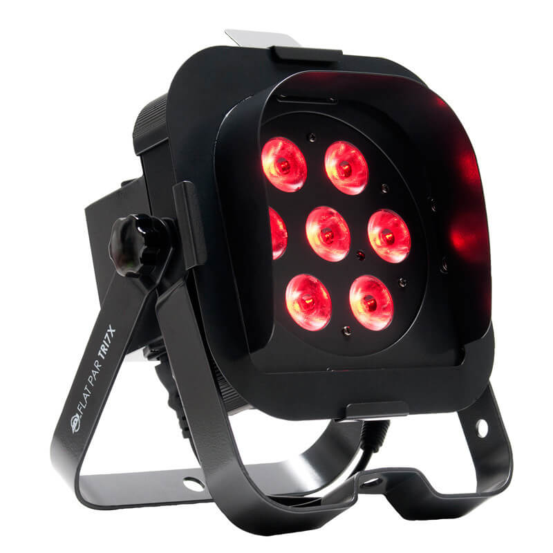 Adj flat par tri7xs luminaria tipo par de 7 leds de 3w rgb