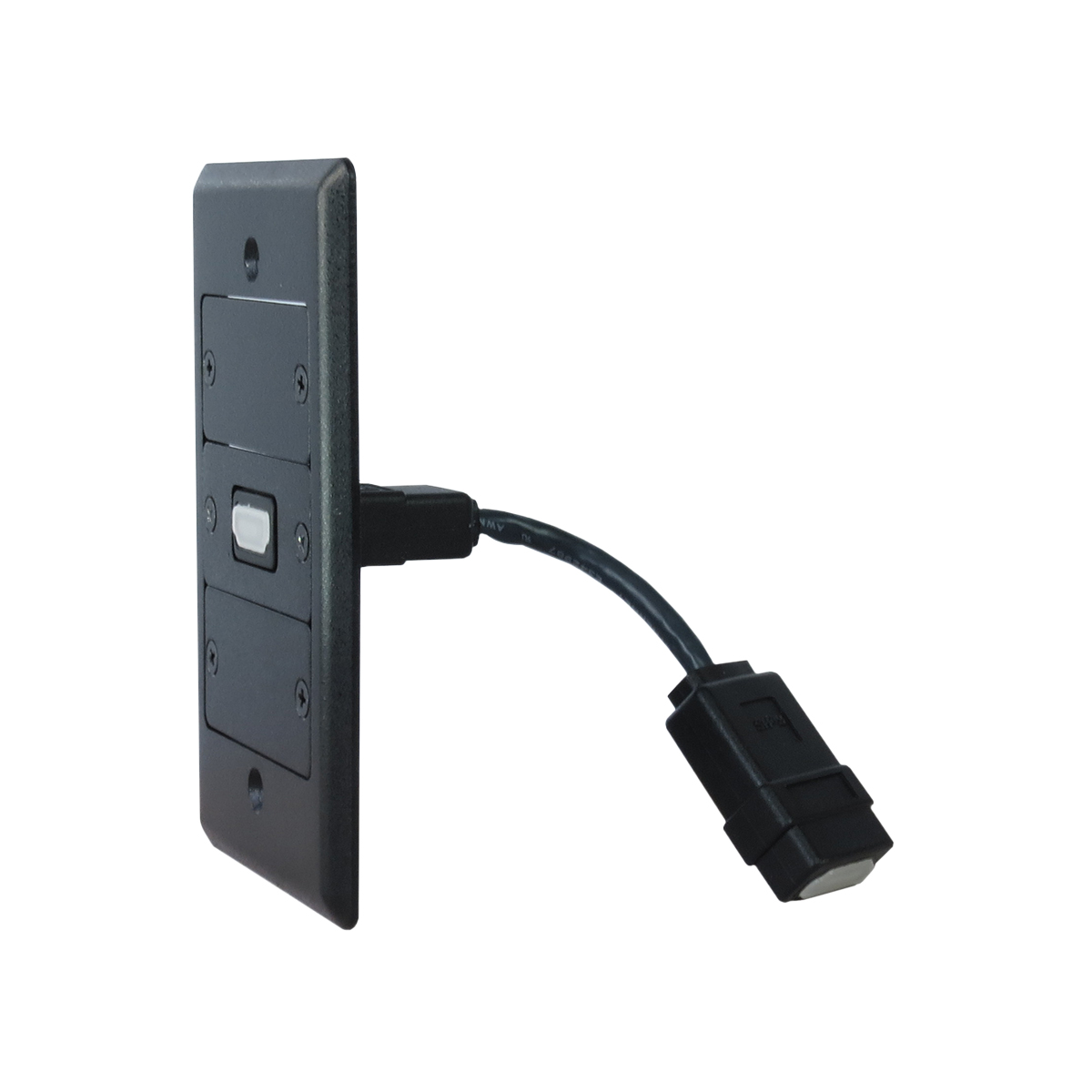 Kramer paq(b)-FRame-1g/us(b)&w-H(w-Hdmi)(b) placa de inserción hdmi a pared con marco negro