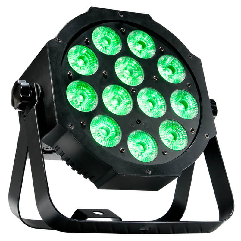 Adj mega 64 profile plus luminaria tipo par con 12 leds de 4w rgb+uv