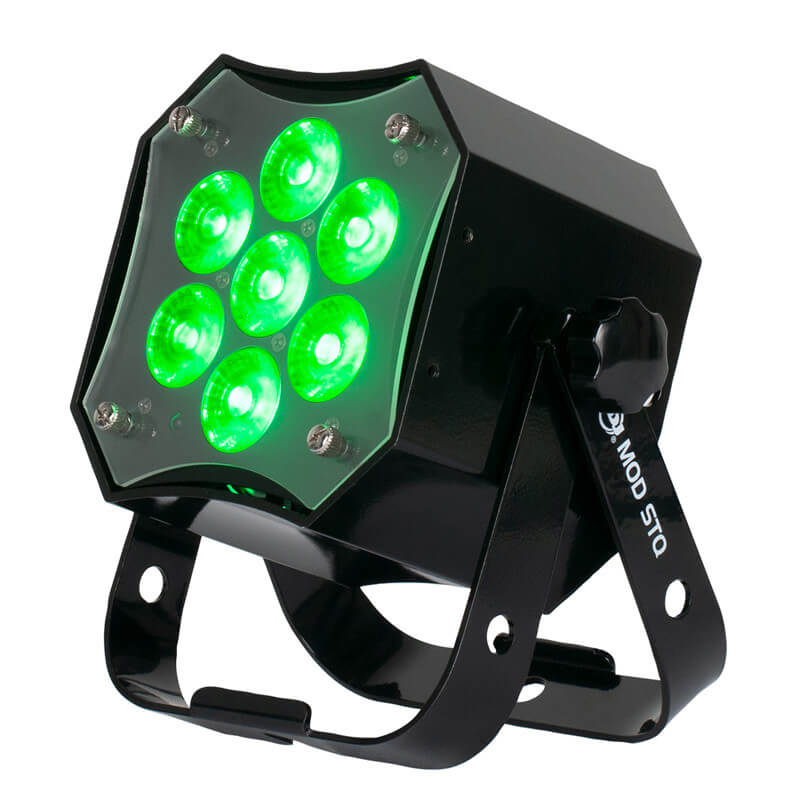 Adj mod stq luminaria tipo par con 7 leds rgbw de 8W y ángulo beam de 17°