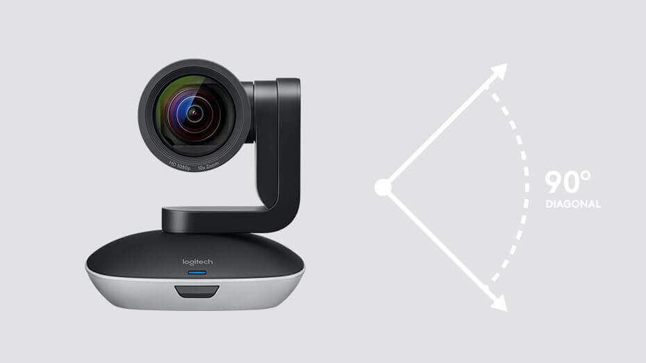 Logitech ptz pro2 cámara de video hd 1080p con funciones de panorámica/inclinación y zoom mejoradas