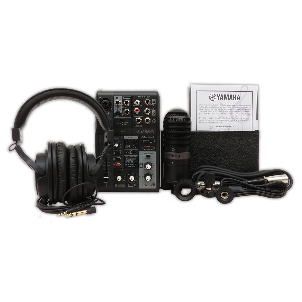 Yamaha ag03mk2blspk paquete de transmision en vivo