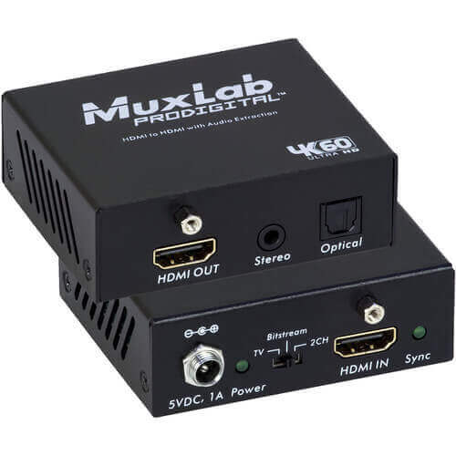 Muxlab 500436 Extender Con Extracción De Audio