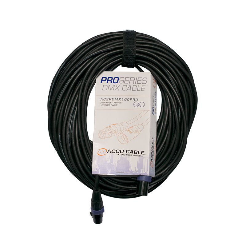 Adj Ac3pdmx100pro Cable Dmx Pro Series De 30m De 3 Pin
