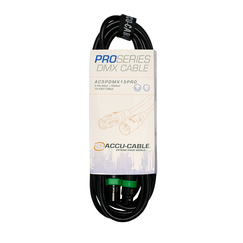 Adj Ac5pdmx15pro Cable Dmx Pro Series De 4.5m De 5 Pin