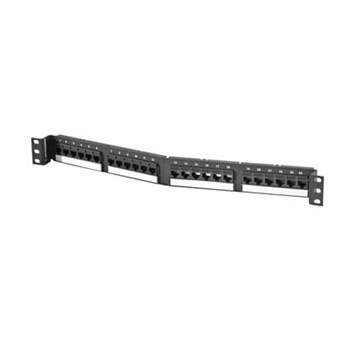 Ortronics Spa6u24 Patch Panel De 24 Puertos Angulado Cat6 De 1ur Techchoice